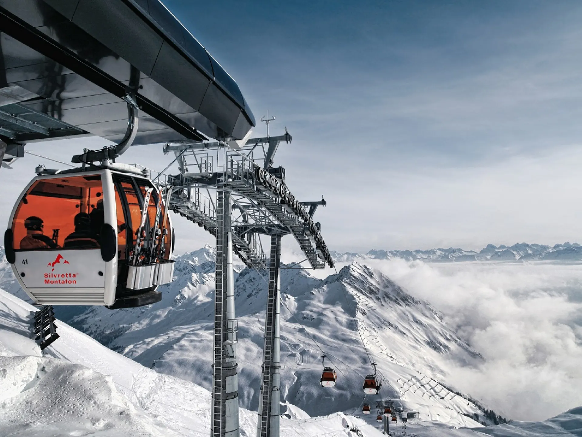 Hochalpila Bahn im Skigebiet Silvretta Montafon